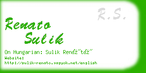 renato sulik business card